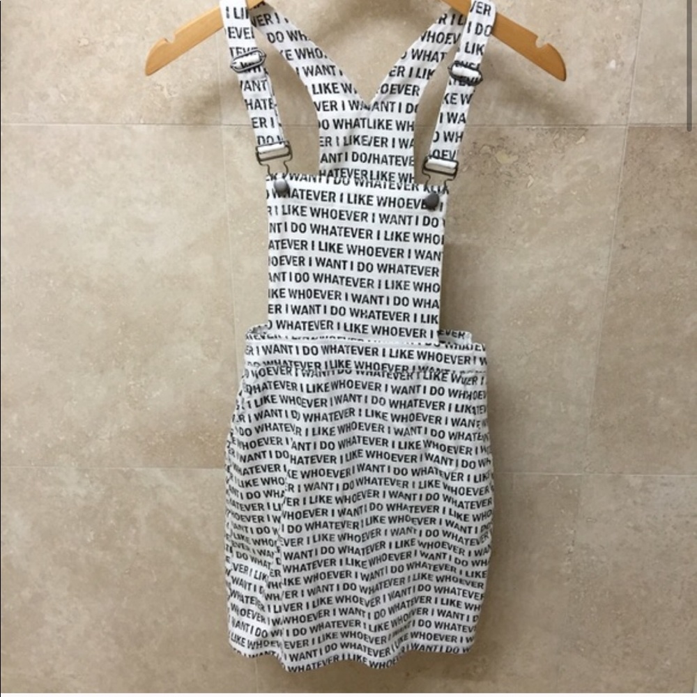 "I do whatever I like" skirt overall